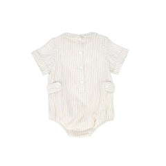 LE BOURDON LINEN PLEAT ROMPER