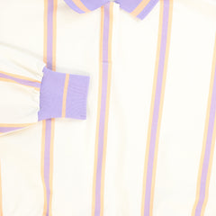 VALENTINA STRIPE POLO SWEATSHIRT