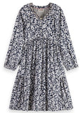 SCOTCH & SODA ALL OVER PRINTED AND EMBLLISHED DRESS