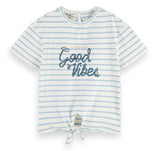 SCOTCH & SODA KNOTTED FRONT 'GOOD VIBES" T-SHIRT