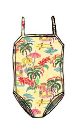 SCOTCH & SODA ALL OVER PRINT BATHING SUIT