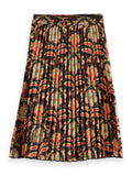 SCOTCH & SODA ALLOVER PRINTED PLEATED MIDI SKIRT