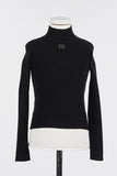 TWINSET LONG SLEEVE RIBBED LINE DETAIL SWEATER TOP