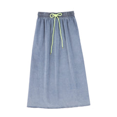 BACE COLLECTION ROPE DRAWSTRING MAXI SKIRT