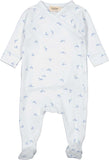 MARMAR 3PC RUBELLO DOLPHIN PRINT FOOTIE WITH AIKO HAT AND ALIDA BLANKET