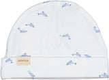 MARMAR 3PC RUBELLO DOLPHIN PRINT FOOTIE WITH AIKO HAT AND ALIDA BLANKET