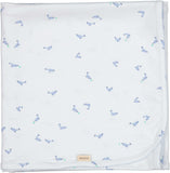 MARMAR 3PC RUBELLO DOLPHIN PRINT FOOTIE WITH AIKO HAT AND ALIDA BLANKET