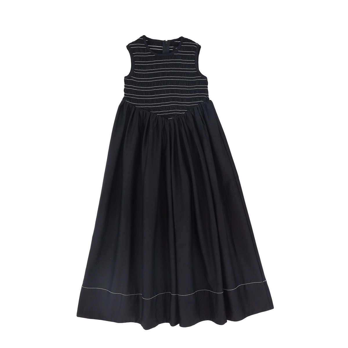 BAMBOO GATHERED V WAIST MAXI JUMPER