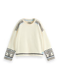 SCOTCH & SODA EMBROIDERED CREW NECK TOP