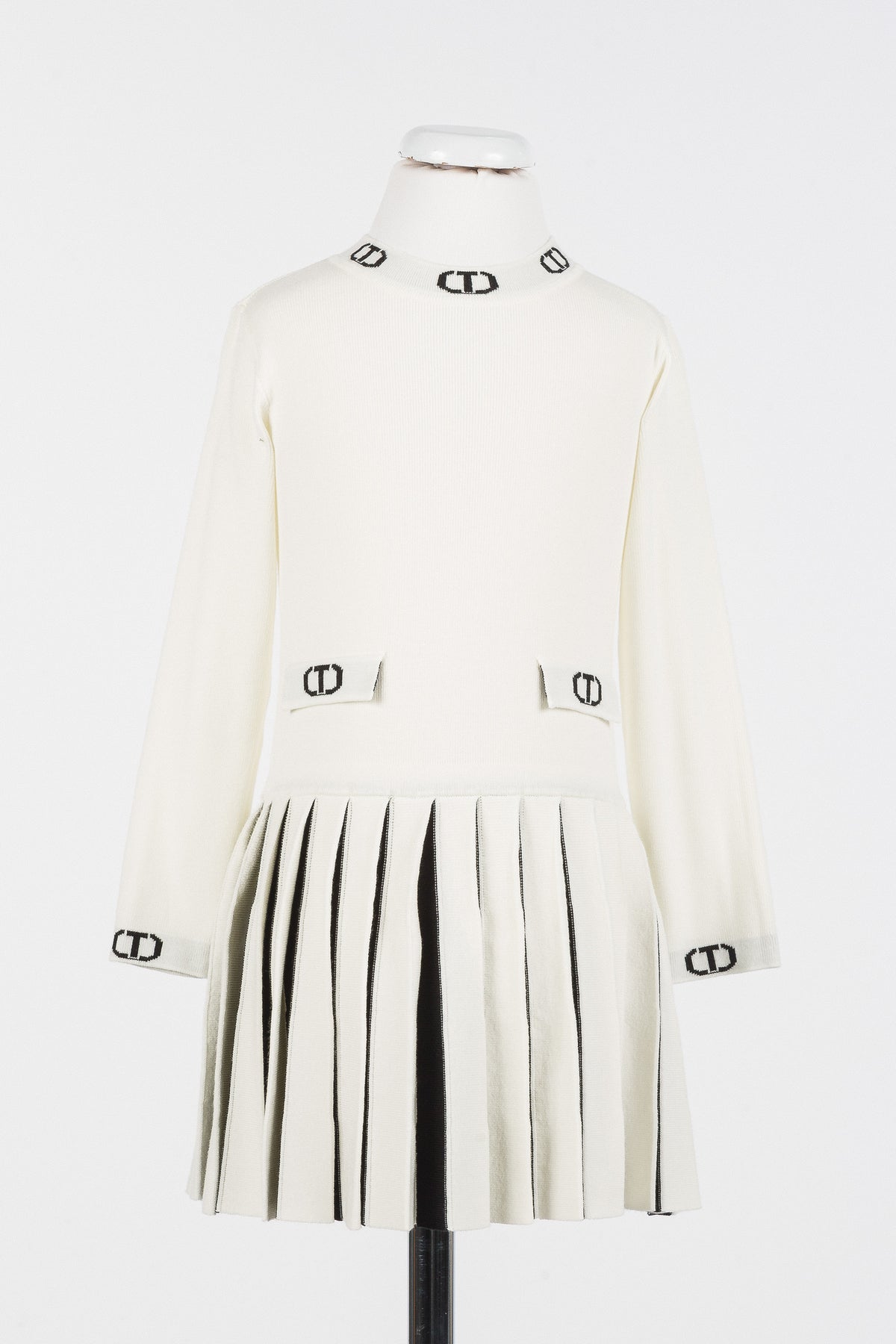 TWINSET PLEATS KNIT DRESS