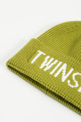 TWINSET LOGO KNIT BEANIE