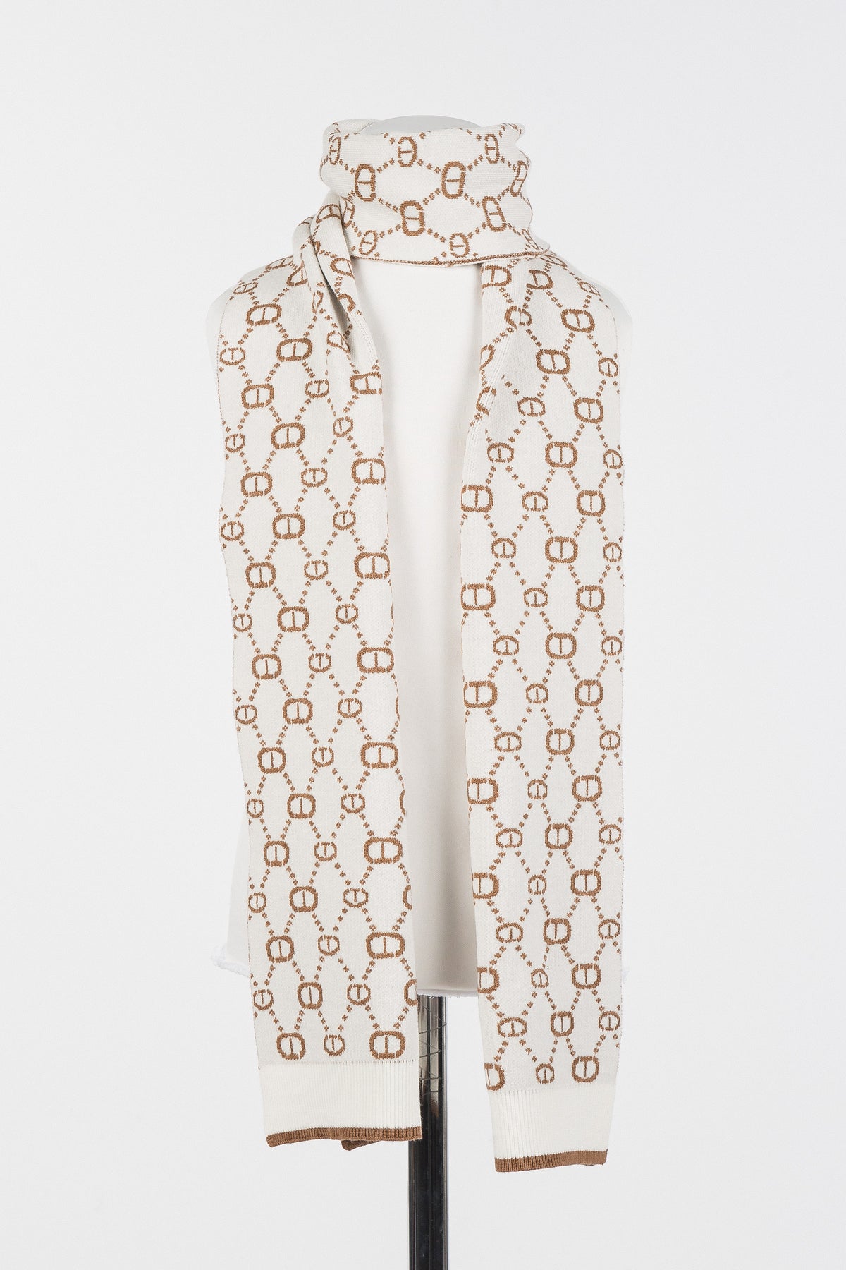 TWINSET OVAL T LOGO KNIT SCARF