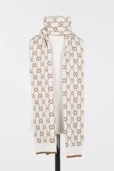 TWINSET OVAL T LOGO KNIT SCARF