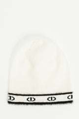 TWINSET OVAL T PRINT KNIT CAP