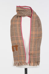 TWINSET CHECK LOGO SCARF