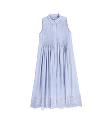 VALENTINA PLEATED EYELET TRIM JUMPER