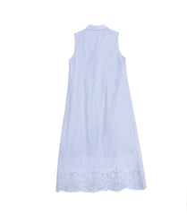 VALENTINA PLEATED EYELET TRIM JUMPER