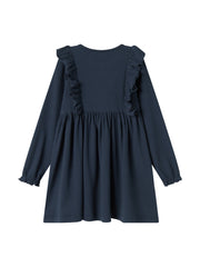 MARMAR RUFFLE RIBBED LONG SLEEVE DIKTE DRESS