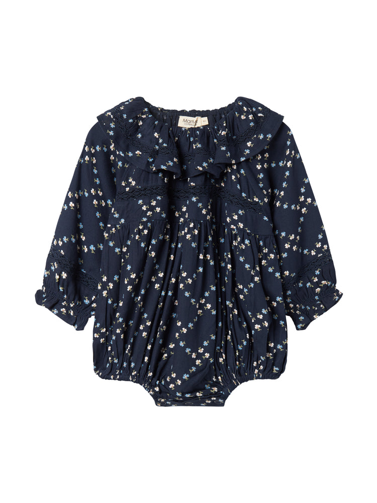 MARMAR FLOWER AND RUFFLE COLLAR RITA ROMPER