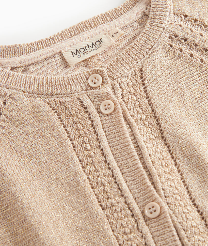 MARMAR KNIT EYELET TRIM DETAIL CARDIGAN