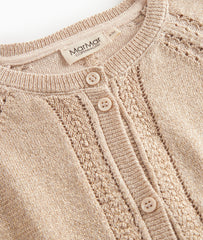 MARMAR KNIT EYELET TRIM DETAIL CARDIGAN