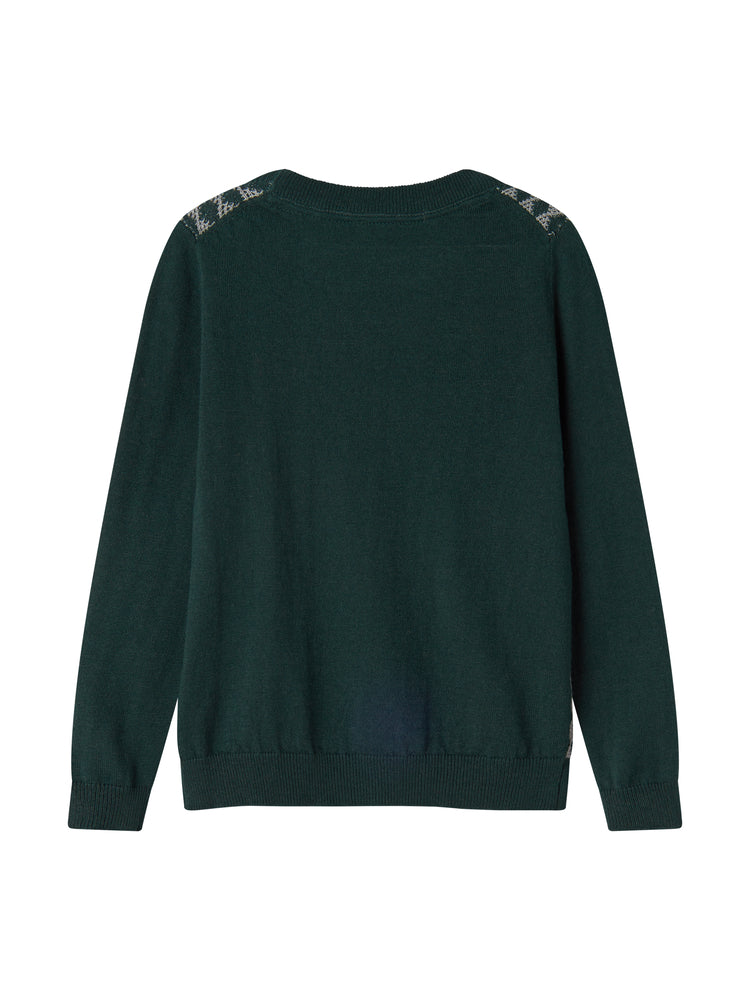 MARMAR PRINTED KNIT PULLOVER SWEATER