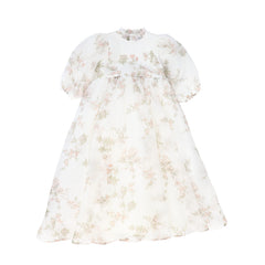 FRANCESCA GUILIANO FLORAL ORGANZA HIGH WAISTED GOWN