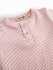 MARMAR 2PC SHORT SLEEVE RIBBED BODY WITH POMA BLOOMER