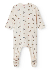 MARMAR 2PC RUBELLO TRAIN PRINT FOOTIE WITH AKIO HAT