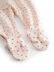 MARMAR 2PC RUBETTA HEART PRINT FOOTIE WITH AIKI HAT