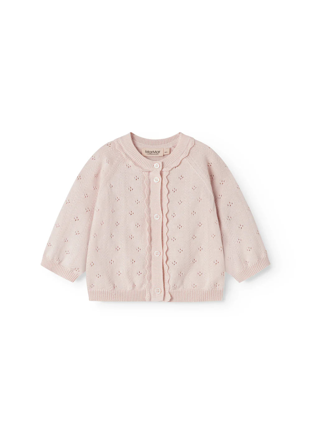 MARMAR 2PC EYELET KNIT TAKI CARDIGAN WITH KNIT AXA BONNET