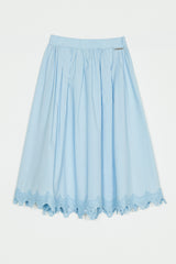 TWINSET 2PC LACE TRIM BLOUSE WITH SKIRT SET