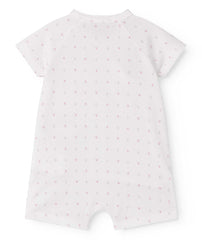 MARMAR SHORT SLEEVE ROMPER WITH TINY TULIP PRINT