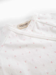MARMAR SHORT SLEEVE ROMPER WITH TINY TULIP PRINT