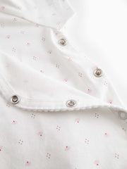 MARMAR SHORT SLEEVE ROMPER WITH TINY TULIP PRINT