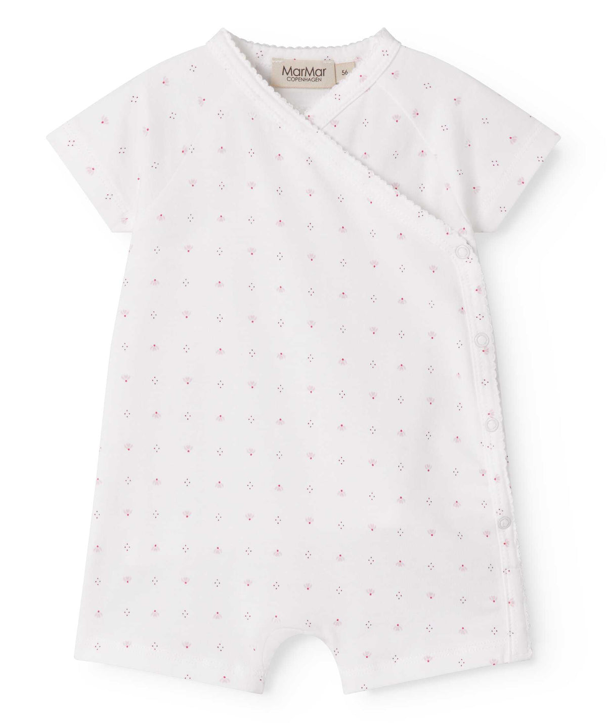 MARMAR SHORT SLEEVE ROMPER WITH TINY TULIP PRINT