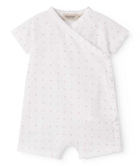 MARMAR SHORT SLEEVE ROMPER WITH TINY TULIP PRINT