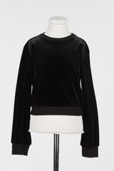 TWINSET VELVET CREWNECK SWEATSHIRT