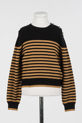 TWINSET STRIPE KNIT CREWNECK SWEATER