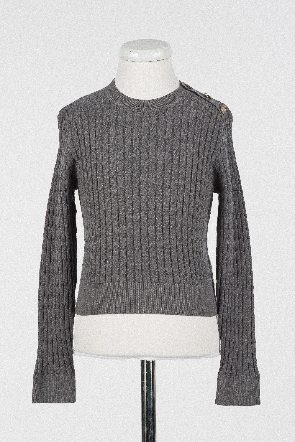 TWINSET CABLE KNIT CREWNECK SWEATER