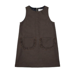 PAADE MODE FRANKIE CHECKED RUFFLE TRIM POCKETS A LINE JUMPER