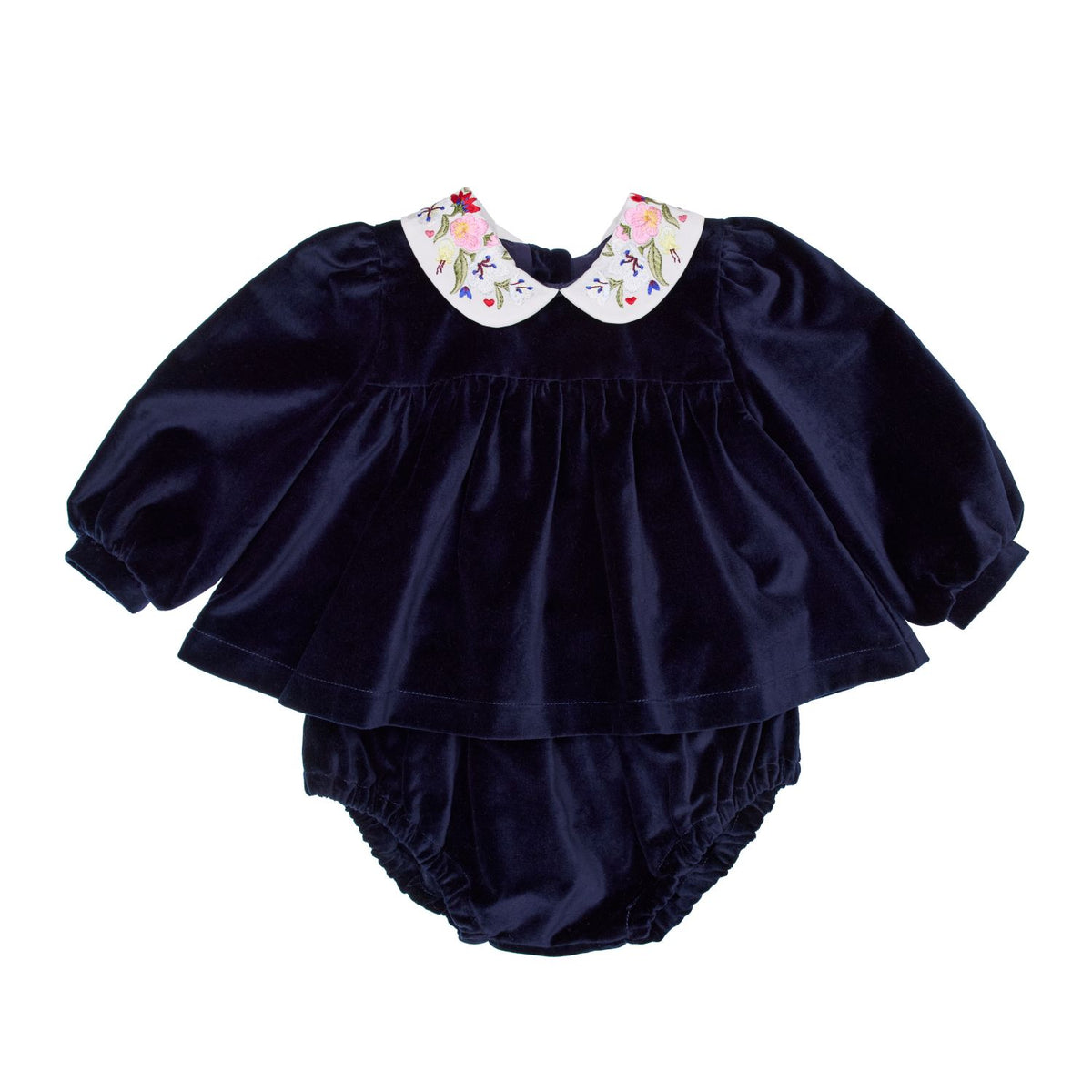 PAADE MODE 2PC HAVEN EMBROIDERED COLLAR TOP WITH BLOOMERS SET