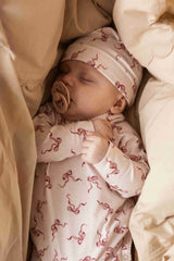 MARMAR 2PC BOW PRINT RUBETTA FOOTIE WITH AIKO HAT