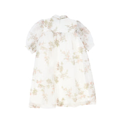 FRANCESCA GUILIANO FLORAL ORGANZA HIGH WAISTED DRESS