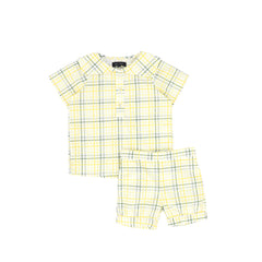 BAMBOO 2PC PLAID SAILOR COLLAR SET