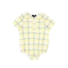 BAMBOO PLAID SAILOR COLLAR ROMPER