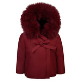 PRAMIE FUR TRIM WITH BOW JACKET