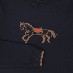 VALENTINA HORSE PRINT KNIT TURTLENECK