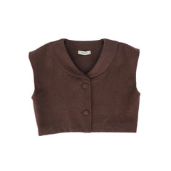 VALENTINA 2PC SINGLE BUTTON WOOL VEST WITH PANEL SKIRT