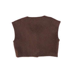 VALENTINA 2PC SINGLE BUTTON WOOL VEST WITH PANEL SKIRT